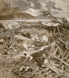 1891年8月30日，来自&39;小巴黎人&39;的旋风通往法兰西堡的路径，马提尼克岛 作者 Beltrand和Clair Guyot，E。Dete