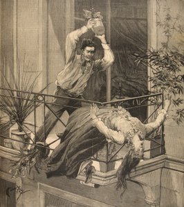 1891年9月20日，一位母亲被她的儿子杀害，来自&39;Le Petit Parisien&39; 作者 Beltrand和Clair Guyot，E。Dete