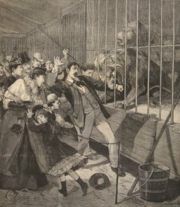1891年4月12日，来自&39;Le Petit Parisien&39;的动物园里的狮子袭击了一名观众 作者 Beltrand和Clair Guyot，E。Dete