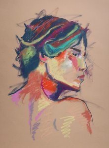 色彩研究 13，2023 年（纸上粉彩画）