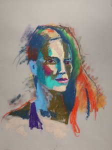 色彩研究 1，2023 年（纸上粉彩画）