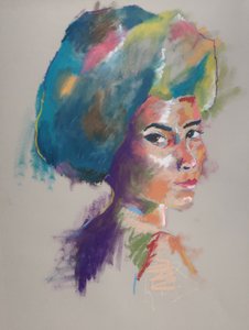 色彩研究 2，2023 年（纸上粉彩画）