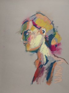 色彩研究 9，2023 年（纸上粉彩画）