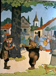 熊首领》，《Le Buffon de Benjamin Rabier》中的插图，改编自乔治-德-布丰的《自然史》（1707-88 年）（彩色版画）