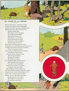 The Hare and the Tortoise, illustration from 