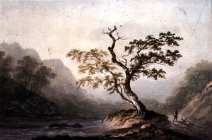 景观与河流和山脉 作者 本杰明·巴克