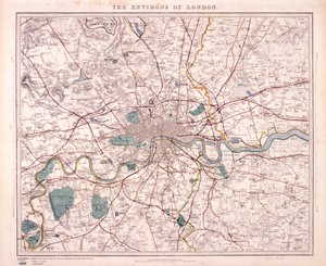 伦敦地图，约1860年 作者 本杰明·里斯·戴维斯