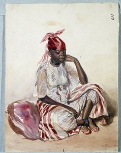 穿着服装的女人（水彩画