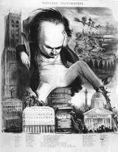 维克多-雨果（1802 - 1885），法国作家，本杰明的漫画。