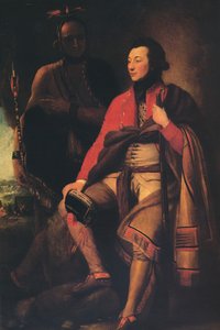 Guy Johnson和Karonghyontye上校David Hill上校，1776年 作者 本杰明·韦斯特