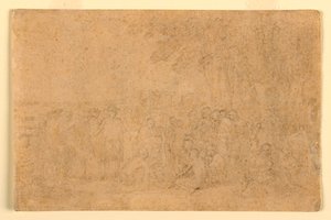 绘画，《宾恩条约》草图，1772 年 作者 本杰明·韦斯特