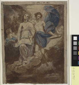 天使向牧羊人显现》油画研究，1774 年 作者 本杰明·韦斯特