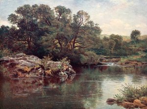 在Llugwy河上，在Capel Curig下面 作者 本杰明·威廉姆斯（Benjamin Williams）领导人