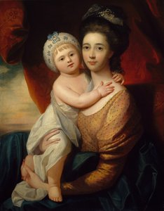 Sondes女士与她的婴儿儿子，c.1793-94 作者 西本杰明派