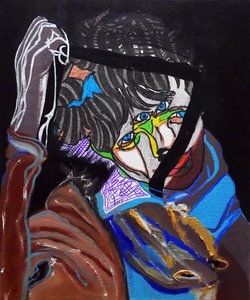 历史上 50 位主要作家：贝尔纳-玛丽-科尔泰斯，2015 年（布面油画和丙烯画） 作者 伯努瓦·埃尔万·布歇罗