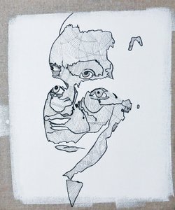 历史上的 50 位主要作家：费德里科-加西亚-洛尔卡，2015 年（布面油画和丙烯画）