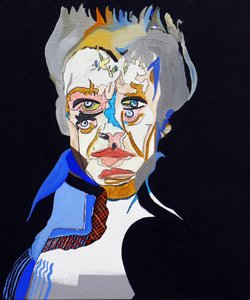 历史上的 50 位主要作家：埃尔韦-吉贝尔，2015 年（布面油画和丙烯画） 作者 伯努瓦·埃尔万·布歇罗