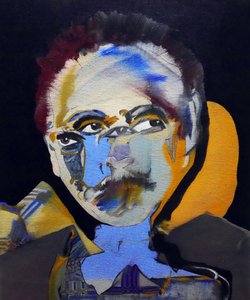历史上的 50 位主要作家：田纳西-威廉斯，2015 年（布面油画和丙烯画） 作者 伯努瓦·埃尔万·布歇罗