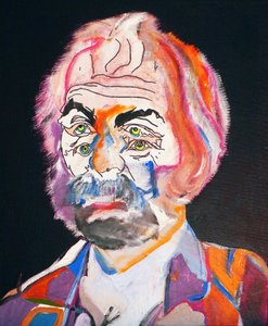历史上的 50 位主要作家：沃尔特-惠特曼，2015 年（布面油画和丙烯画） 作者 伯努瓦·埃尔万·布歇罗