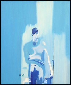 2000 年，与 "驼背上的偶像 "作斗争的男子（布面油画） 作者 伯努瓦·埃尔万·布歇罗