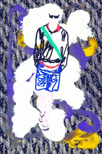 Passager 16，2020 年（压克力，丝网印刷日本纸） 作者 伯努瓦·埃尔万·布歇罗