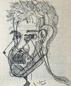 Surautoportrait main levée, 2017（布面油画） 作者 伯努瓦·埃尔万·布歇罗