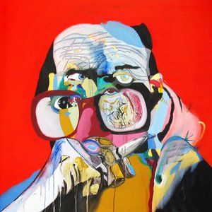 素描：埃尔韦-吉贝尔与玛格丽特-杜拉斯，2005 年（布面油画） 作者 伯努瓦·埃尔万·布歇罗