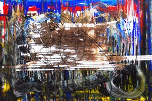 肖像画 ：一只狗 2，2015 年（丙烯酸画布）