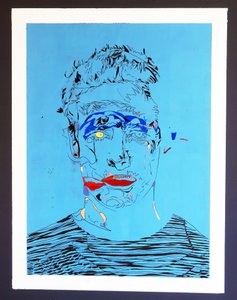 肖像画：一个人，2015（丙烯酸画布） 作者 伯努瓦·埃尔万·布歇罗