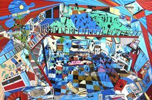 入侵者，2000 年（布面油画和丙烯画）