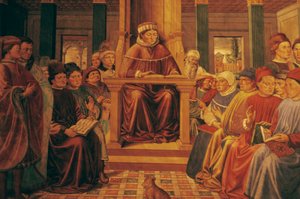 奥古斯丁在罗马教授修辞学 作者 Benozzo di Les di Sandro Gozzoli