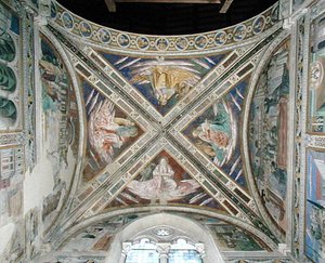 圣奥古斯丁的生活，合唱团天花板，1463-65 作者 Benozzo di Les di Sandro Gozzoli
