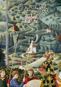 奇妙的风景，细节从教堂的骑士周期旅行，c.1460
