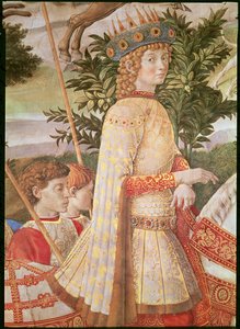 Magi的游行，由Magus Caspar幌子的Lorenzo the Magnificent领导的游行，Lorenzo de&39;Medici的细节，c.1460