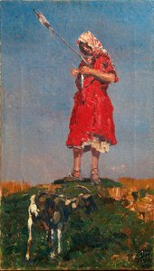 Beppe Ciardi 牧羊女与山羊