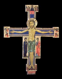 Crucifix (Wood painting, c.1228-1236) 作者 Berlinghiero（fl.1228 36）Berlinghieri
