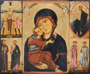 圣母子与圣人，约1230年代 作者 Berlinghiero Berlinghieri