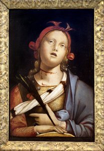 亚历山大的圣凯瑟琳。 贝尔纳多 (Bernardino) Zenale（约 1436-1526 年）的画作，木纹，约 1500 年。意大利艺术，文艺复兴时期。 南锡美术博物馆。