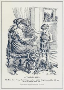 巴尔干问题，纠结的绞线（石版画）