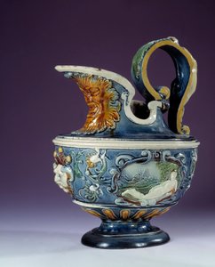 Aiguiere de faience created by the school of Bernard Palissy (circa 1510-1589) Paris, Louvre Museum 作者 伯纳德（学校）帕利西