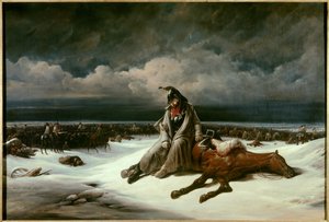 Retirement of Russia (1812). Painting by Bernard Edouard Swebach (1800-1870) 作者 伯纳德·爱德华·斯韦巴赫