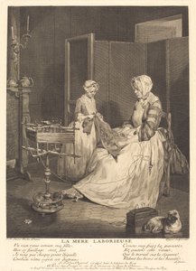 La Mere laborieuse 作者 Bernard Lepicie 模仿 Jean Simeon Chardin