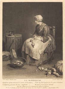 耙子 作者 Bernard Lepicie 模仿 Jean Simeon Chardin