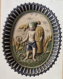 收割者 - 伯纳德·帕利西 (Bernard Palissy) 的盘子 作者 伯纳德·帕利西