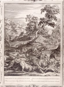 1731年，Actaeon成了一只雄鹿并被他的猎犬吞噬 作者 伯纳德·皮卡特