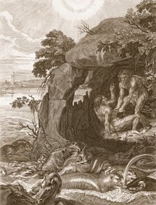 Aristeus强迫Proteus揭示他的神谕，1731年 作者 伯纳德·皮卡特