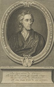 医生和哲学家约翰·洛克（John Locke）的肖像1632-1704，1721年。 作者 伯纳德·皮卡特