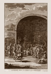 1721年，西班牙裔小岛居民的宗教仪式。 作者 伯纳德·皮卡特