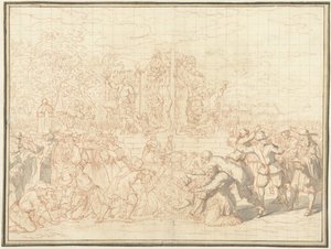 德威特兄弟肢解尸体，1672 年 作者 伯纳德·皮卡特