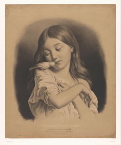 肩挎小鸟的年轻女孩
Le petit favori（物上标题）
各种新研究（系列名称）
Nouvelles études variées（关于物品的系列名称） 作者 Mademoiselle Formentin (约瑟芬克莱门斯)